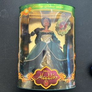Disney Aladdin Holiday Princess Jasmine 1999 Mattel Barbie Doll NEW IN BOX